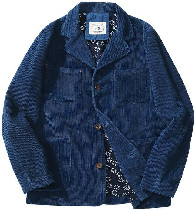 Classic Indigo Corduroy Utility Jacket