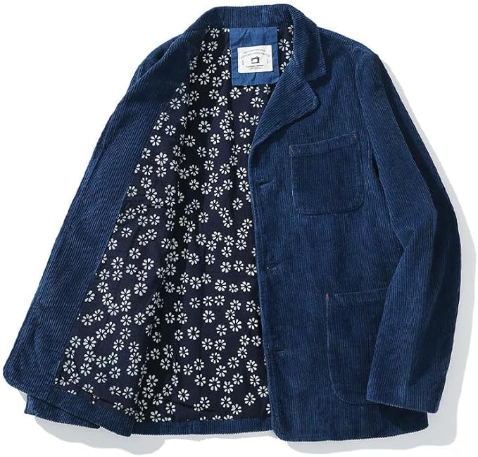 Classic Indigo Corduroy Utility Jacket view 4