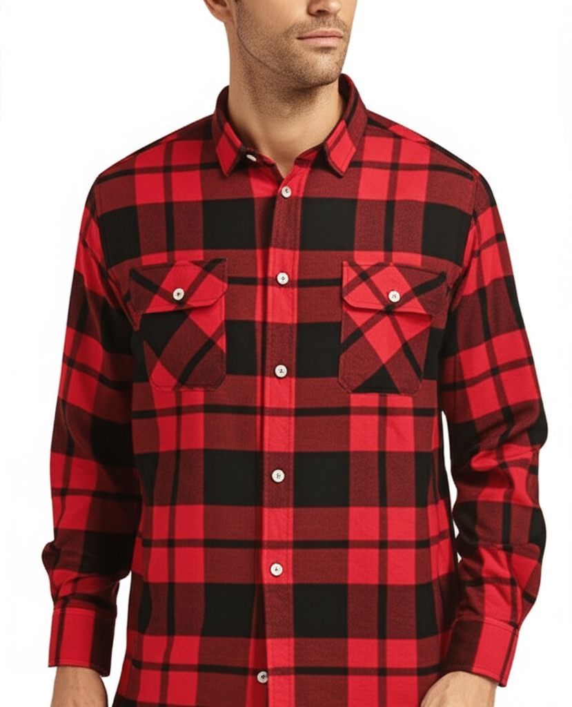 Flannel Button-Down Shirt
